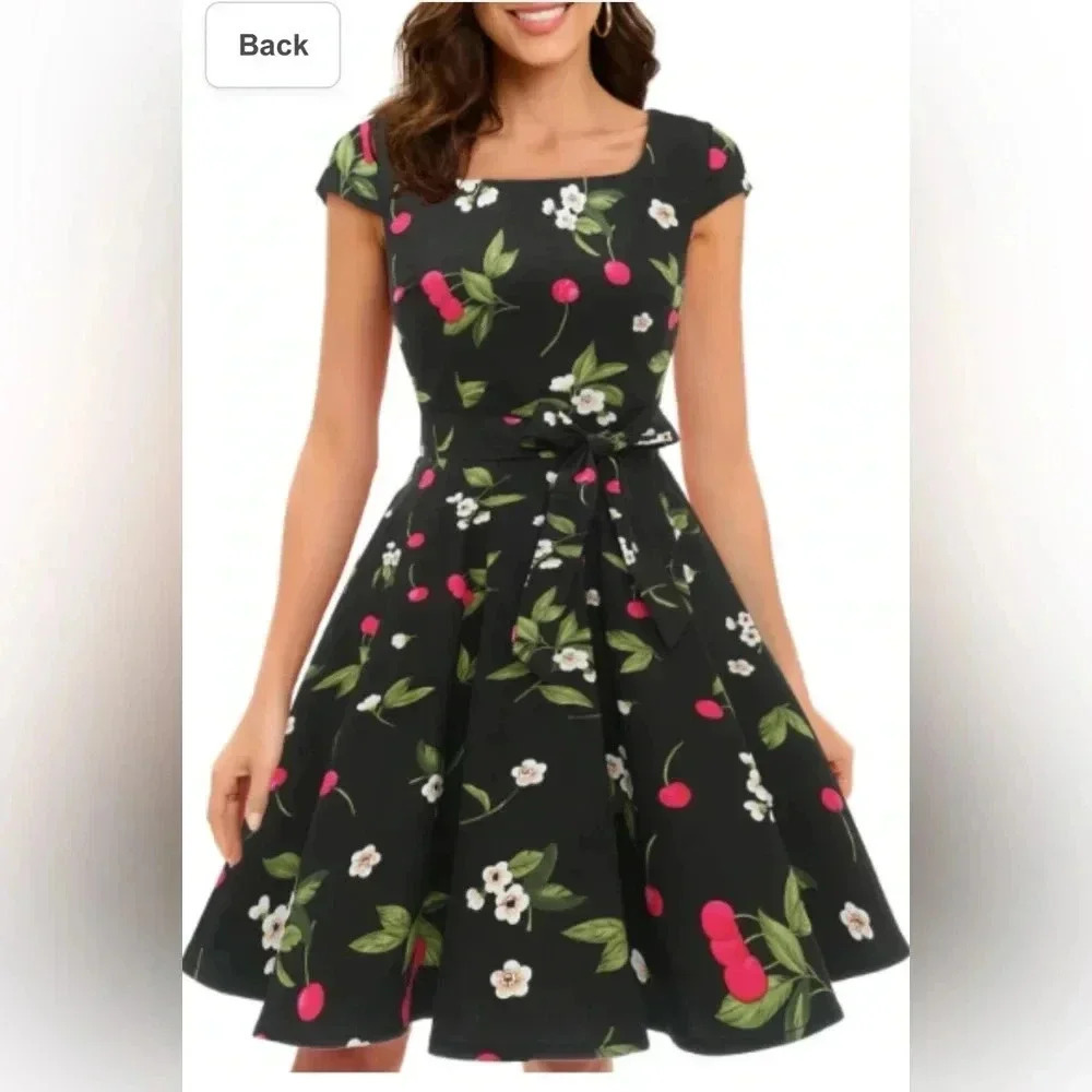 Bbonlinedress cotton cocktail dress Sz L NWOT #004